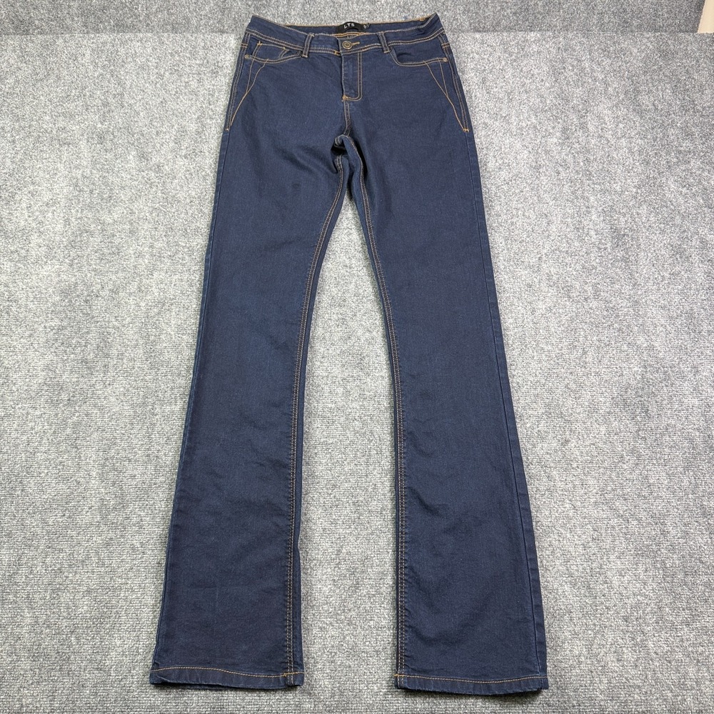 Long Tall Sally LTS Womens Bootcut Jeans 10 Tall Dark Wash Stretch Denim